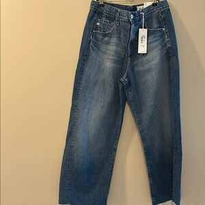 NWT, AG Hattie crop high rise barrel Jeans, 28